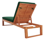 Solano Outdoor Sunlounger - Modern Eucalyptus Design with Plush Cushion for Ultimate Relaxation