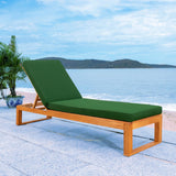 Solano Outdoor Sunlounger - Modern Eucalyptus Design with Plush Cushion for Ultimate Relaxation