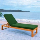 Solano Outdoor Sunlounger - Modern Eucalyptus Design with Plush Cushion for Ultimate Relaxation