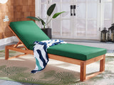 Solano Outdoor Sunlounger - Modern Eucalyptus Design with Plush Cushion for Ultimate Relaxation