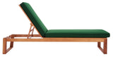 Solano Outdoor Sunlounger - Modern Eucalyptus Design with Plush Cushion for Ultimate Relaxation