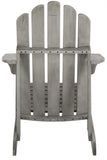 Safavieh Topher Adirondack Chair Grey Wash Silver Eucalyptus Wood Galvanized Steel PAT7027B 889048318724