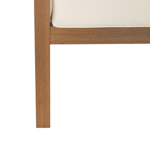 Safavieh Montez Outdoor Set with Accent Pillows 4 Piece Teak White Navy Silver Eucalyptus Wood Polyester Foam Galvanized Steel PAT7030A 889048318779