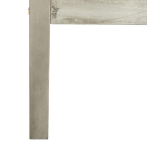 Safavieh Montez Outdoor Set 4 Piece Grey Wash White Light Blue Silver Eucalyptus Wood Polyester Foam Galvanized Steel PAT7030B 889048318816