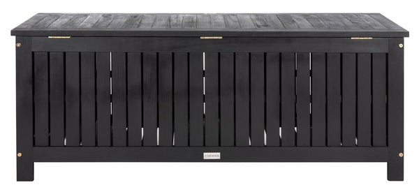 Abri 47.63 Inch L Cushion Box - Elegant Eucalyptus Wood Storage for Outdoor Charm and Durability