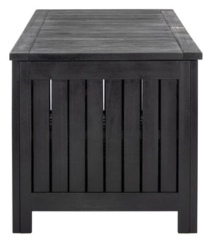 Abri 47.63 Inch L Cushion Box - Elegant Eucalyptus Wood Storage for Outdoor Charm and Durability