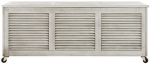 Safavieh Elina Cushion Box 47.2" Grey Wash Silver Eucalyptus Wood Galvanized Steel PAT7038B 889048319639