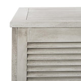 Safavieh Elina Cushion Box 47.2" Grey Wash Silver Eucalyptus Wood Galvanized Steel PAT7038B 889048319639