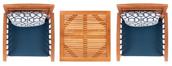 Pate 3-Piece Bar Bistro Set for Outdoor Spaces – Chic Design with Stylish Upholstered Chairs