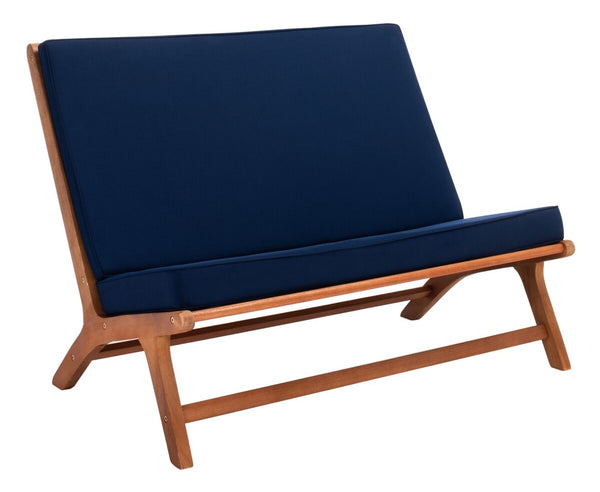 Chaston Luxe 4 Piece Outdoor Living Set, Elegant Eucalyptus Design with Plush Upholstery & Pillows