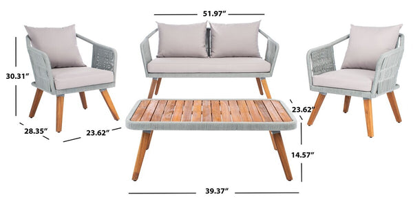 Safavieh Raldin Rope 4 Piece Living Set PAT7049C