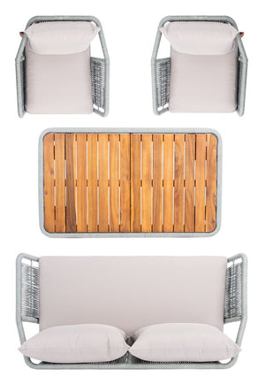 Safavieh Raldin Rope 4 Piece Living Set PAT7049C