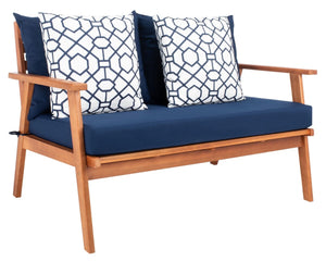 Deacon Contemporary 4-Piece Living Set for Stylish Outdoor Spaces with Comfy Pillows and Table
