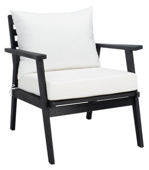 Deacon Contemporary 4-Piece Living Set for Stylish Outdoor Spaces with Comfy Pillows and Table