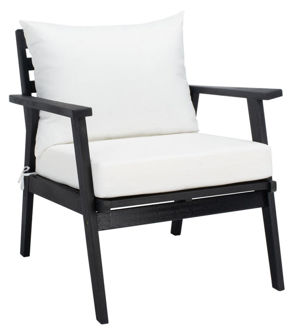 Deacon Contemporary 4-Piece Living Set for Stylish Outdoor Spaces with Comfy Pillows and Table