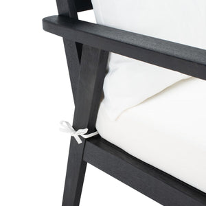 Deacon Contemporary 4-Piece Living Set for Stylish Outdoor Spaces with Comfy Pillows and Table