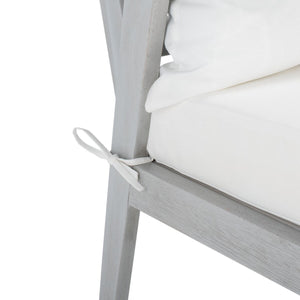 Deacon Contemporary 4-Piece Living Set for Stylish Outdoor Spaces with Comfy Pillows and Table