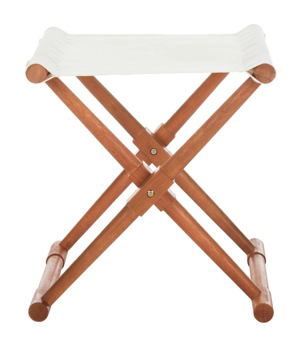 Safavieh Breanne Stool -Set Of 2 Beige/Natural Wood/Polyester PAT7053A-SET2