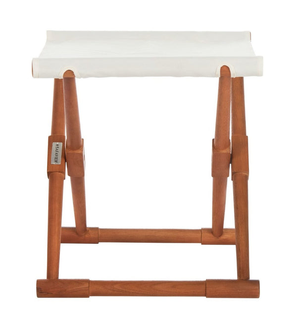 Safavieh Breanne Stool -Set Of 2 Beige/Natural Wood/Polyester PAT7053A-SET2