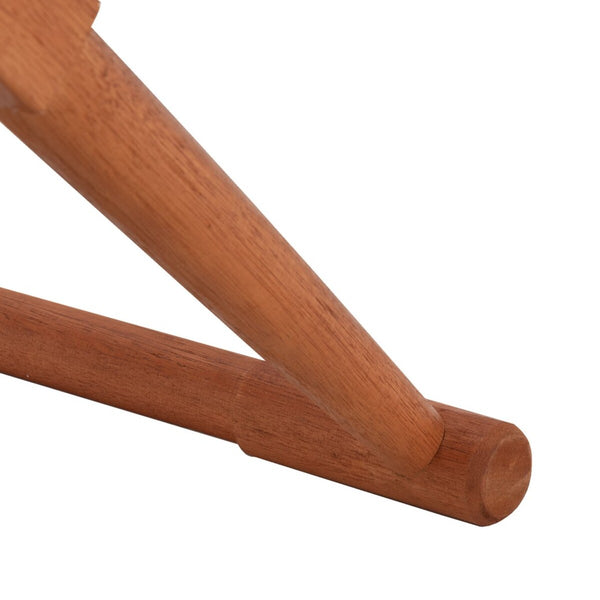 Breanne Stool Set of 2 - Chic Eucalyptus Wood Design with Navy Stripes for Stylish Outdoor Living