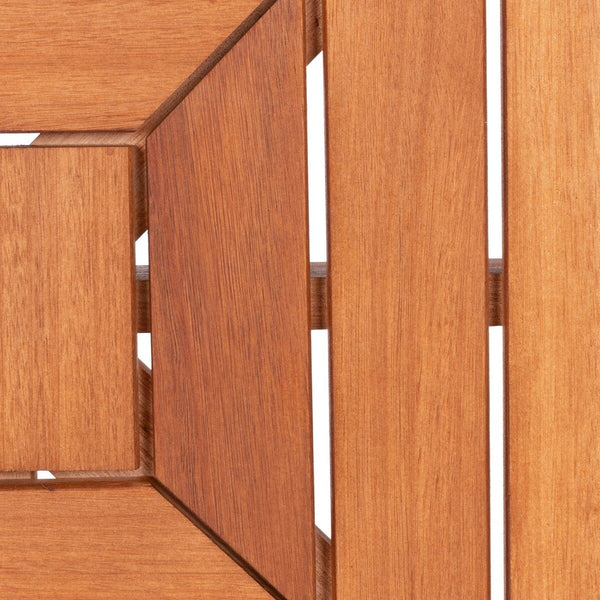 Granton Stylish 5 Piece Outdoor Living Set – Eucalyptus Sectional Sofa with Matching Coffee Table