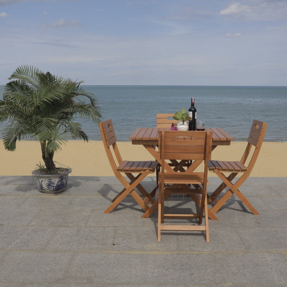 Safavieh Kresler Folding Table in Natural PAT7058A 889048792098