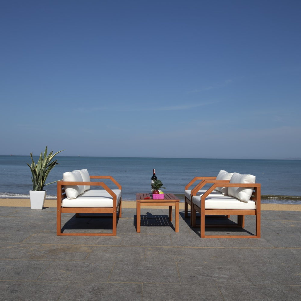 Safavieh Dren 4 Pc Living Set in Natural and Beige PAT7067A 889048792074