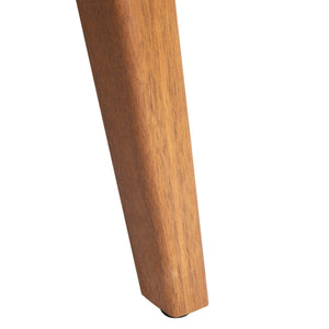 Velso 4-Piece Luxe Boho Outdoor Living Set with Acacia Wood, Navy Rope, and Cozy Beige Cushions