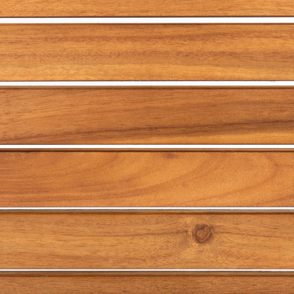 Aquina Outdoor Dining Set - Stylish Acacia Frame with Woven Rattan Benches for Modern Gatherings