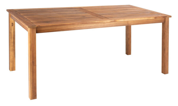 Aquina Outdoor Dining Set - Stylish Acacia Frame with Woven Rattan Benches for Modern Gatherings