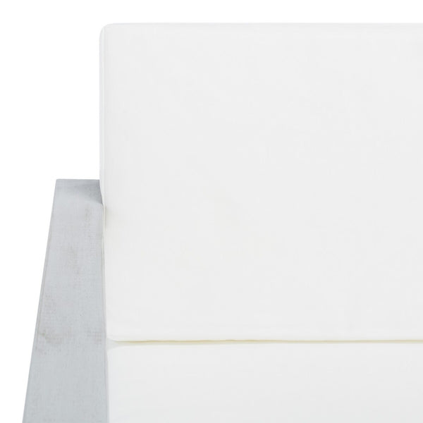 Safavieh Emiko Outdoor Bench Grey Wood/Beige Cushion Wood / Polyester PAT7302B