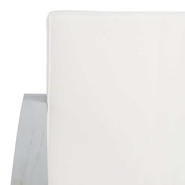 Safavieh Finnick Outdoor Bench Grey Wood/Beige Cushion Wood / Polyester PAT7303B