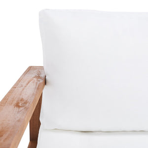 Endelia Outdoor Living Set - Timeless Natural Finish with Beige Cushions & Matching Coffee Table