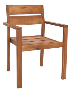 Hestia 7Pc Outdoor Dining Set - Timeless Acacia Wood, Gold Accents, Perfect for Al Fresco Gatherings!