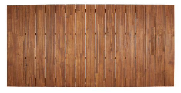 Hestia 7Pc Outdoor Dining Set - Timeless Acacia Wood, Gold Accents, Perfect for Al Fresco Gatherings!