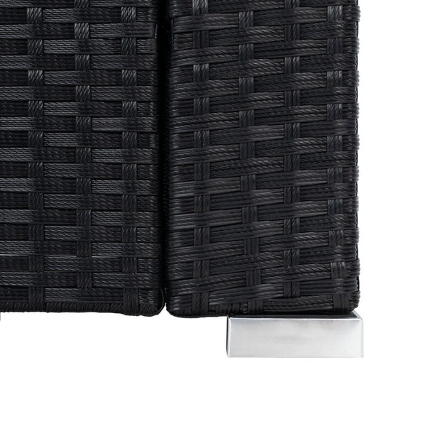 Machie 4 Piece Outdoor Living Set - Elegant Wicker Frame with Plush Cushions & Glass Coffee Table