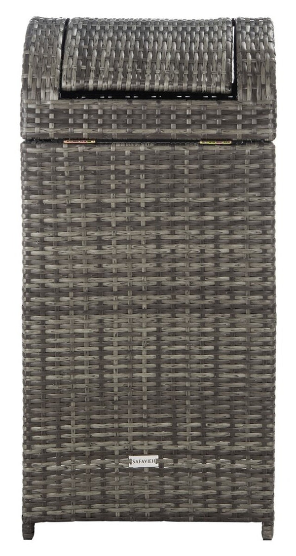 Mazeli Decorative Trash Bin - Chic Outdoor Waste Container with Removable Top and Steel Frame Design