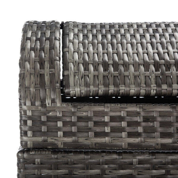 Mazeli Decorative Trash Bin - Chic Outdoor Waste Container with Removable Top and Steel Frame Design