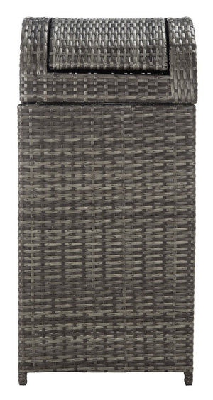 Mazeli Decorative Trash Bin - Chic Outdoor Waste Container with Removable Top and Steel Frame Design