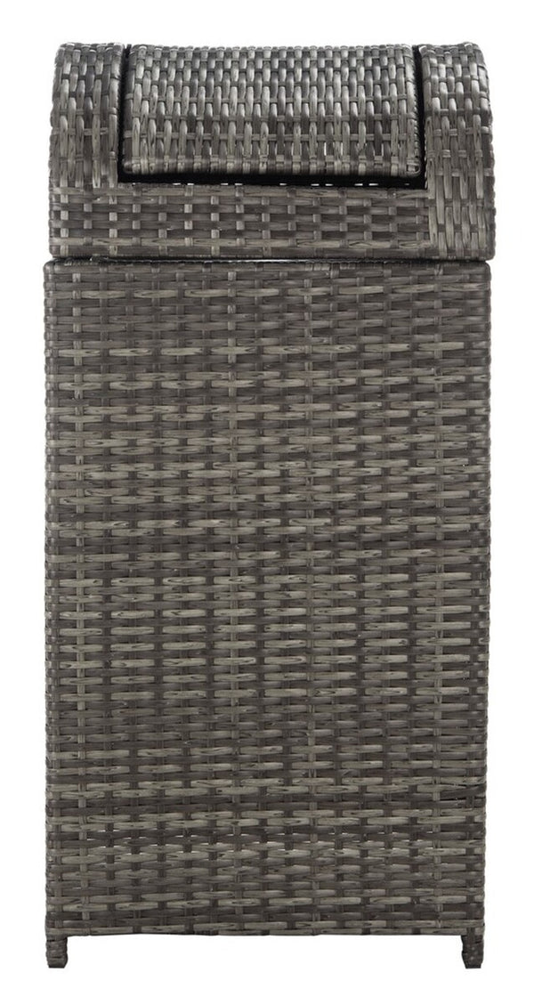 Mazeli Decorative Trash Bin - Chic Outdoor Waste Container with Removable Top and Steel Frame Design