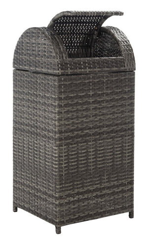 Mazeli Decorative Trash Bin - Chic Outdoor Waste Container with Removable Top and Steel Frame Design
