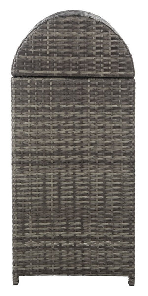 Mazeli Decorative Trash Bin - Chic Outdoor Waste Container with Removable Top and Steel Frame Design