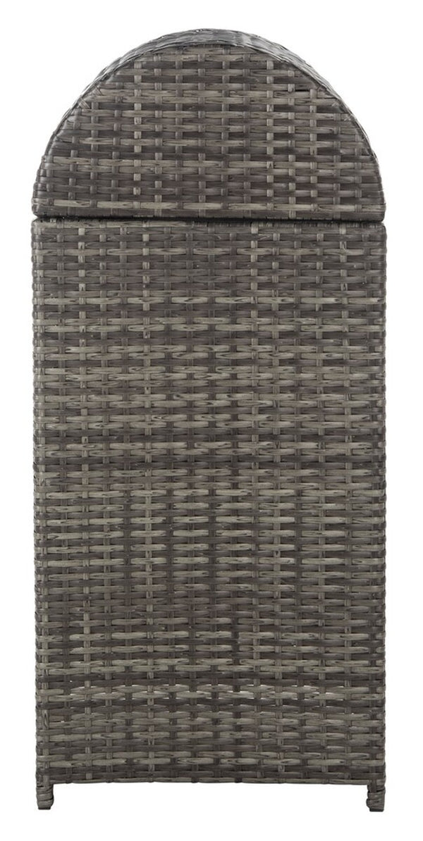 Mazeli Decorative Trash Bin - Chic Outdoor Waste Container with Removable Top and Steel Frame Design