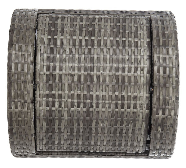 Mazeli Decorative Trash Bin - Chic Outdoor Waste Container with Removable Top and Steel Frame Design