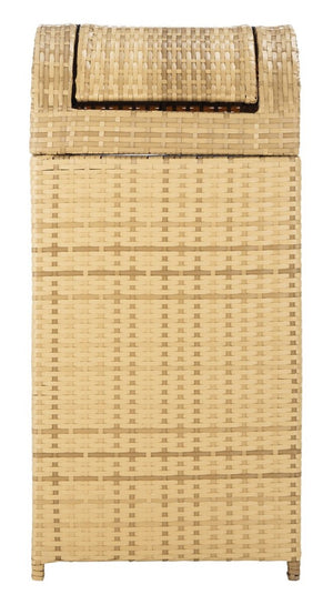 Mazeli Decorative Trash Bin - Chic Outdoor Waste Container with Removable Top and Steel Frame Design