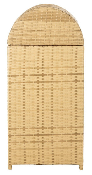 Mazeli Decorative Trash Bin - Chic Outdoor Waste Container with Removable Top and Steel Frame Design