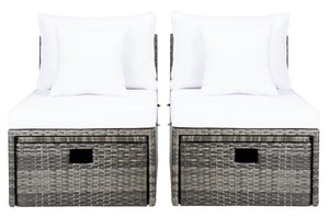 Pramla Outdoor Set with Chic Ottoman - Stylish Storage Solution for Relaxing Sunbathing Sessions