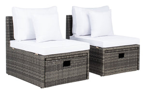 Pramla Outdoor Set with Chic Ottoman - Stylish Storage Solution for Relaxing Sunbathing Sessions