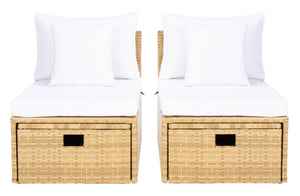 Pramla Outdoor Set with Chic Ottoman - Stylish Storage Solution for Relaxing Sunbathing Sessions