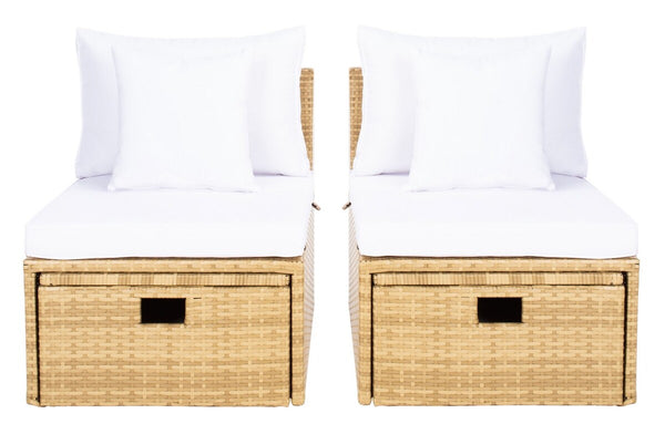 Pramla Outdoor Set with Chic Ottoman - Stylish Storage Solution for Relaxing Sunbathing Sessions